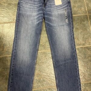 Calvin Klein Blue Straight Jeans with Natural Fading